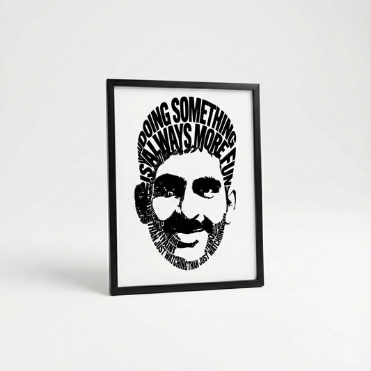 Custom 3D Printed Typography Portrait